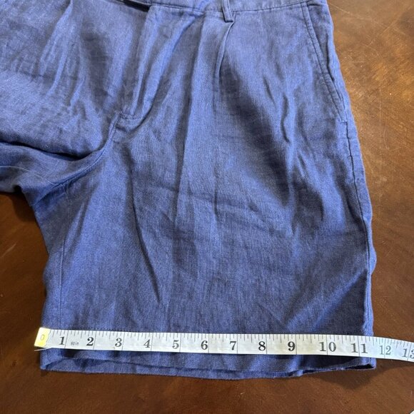 Banana Republic Shorts Mens 32 Blue 7 Inch Short 100% Linen Casual Chino - Picture 11 of 12
